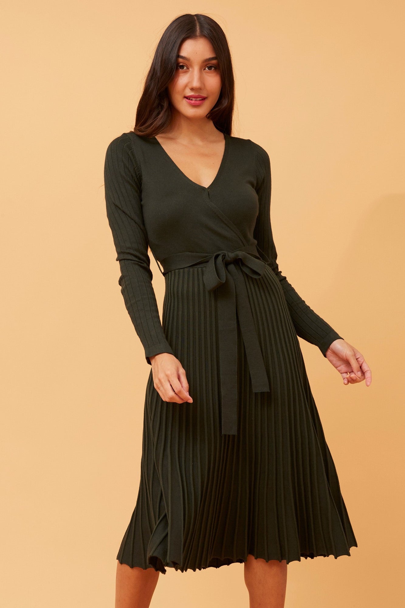 Sana pleated knit dress | Buy Online | Femme Connection