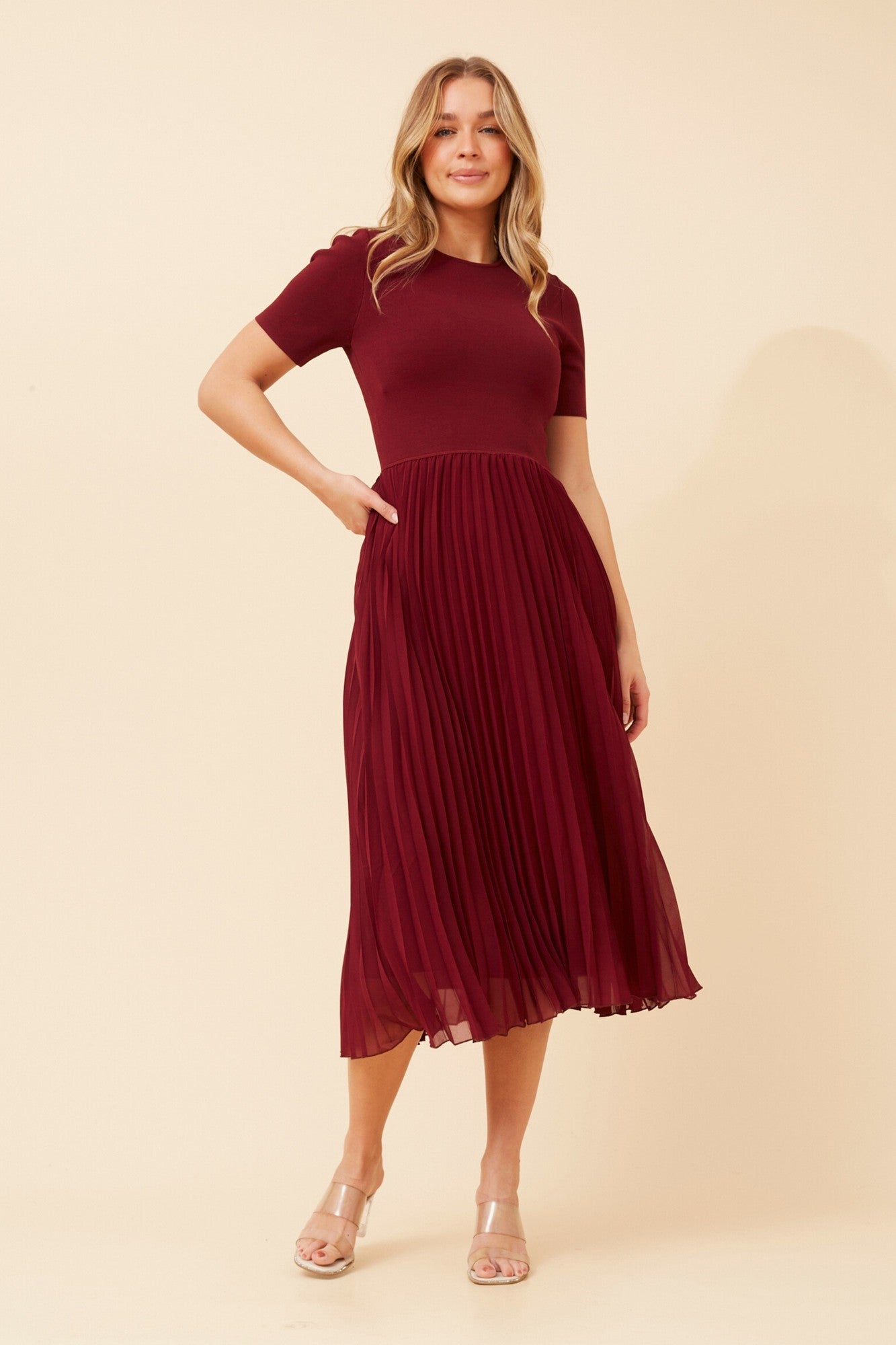 Amirah pleated knit dress | Buy Online
