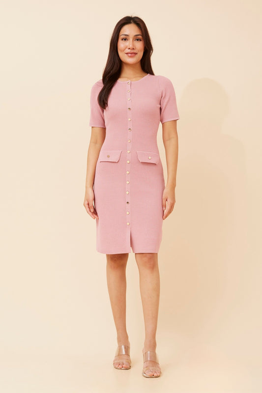 ZAYLA SOLID KNIT DRESS