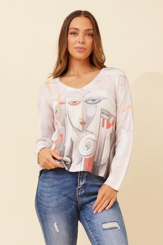 NEAVE ABSTRACT KNIT PULLOVER