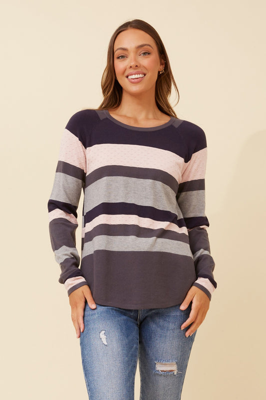 ORELLA COLOUR BLOCK KNIT PULLOVER