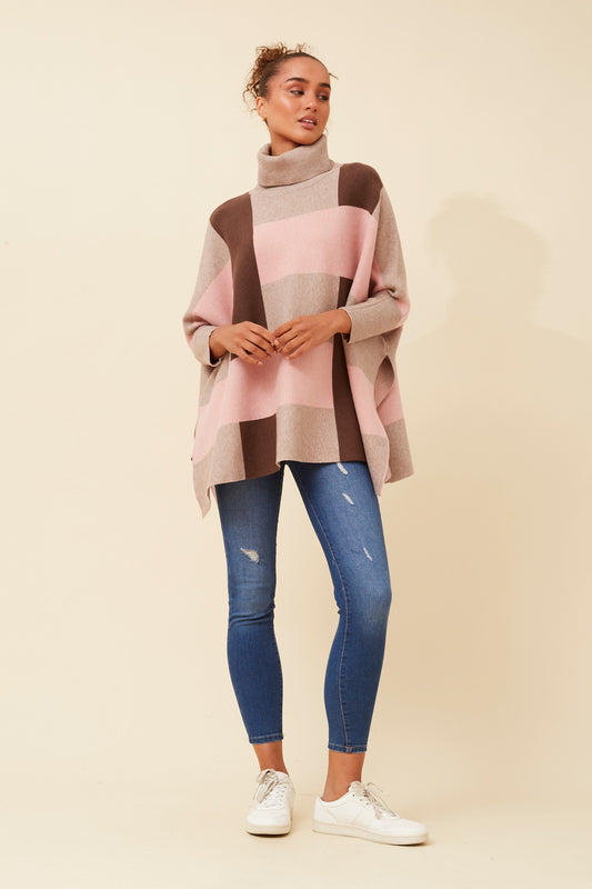 ONYX CHECK KNIT PULLOVER