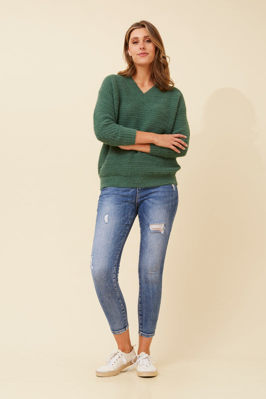 ROSELYN EYELASH KNIT PULLOVER