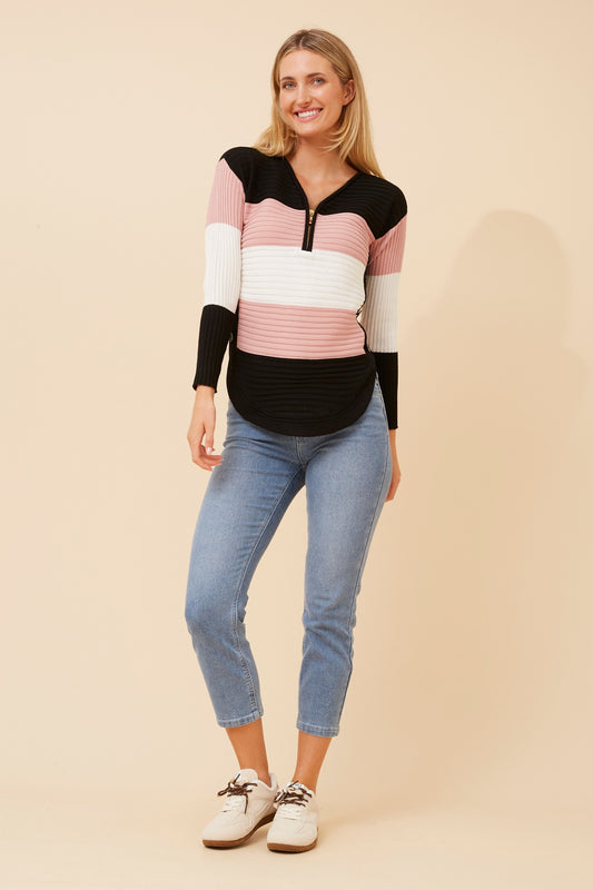 HOPE COLOR BLOCK KNIT JUMPER
