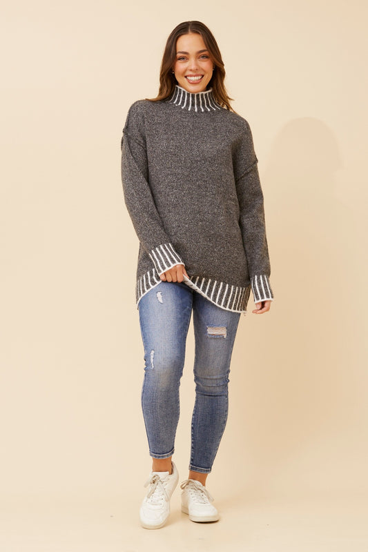 CAS BLANKET STITCH PULLOVER