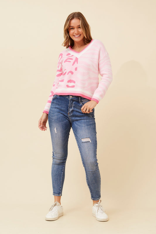 HOLSTON ANIMAL PRINT JUMPER