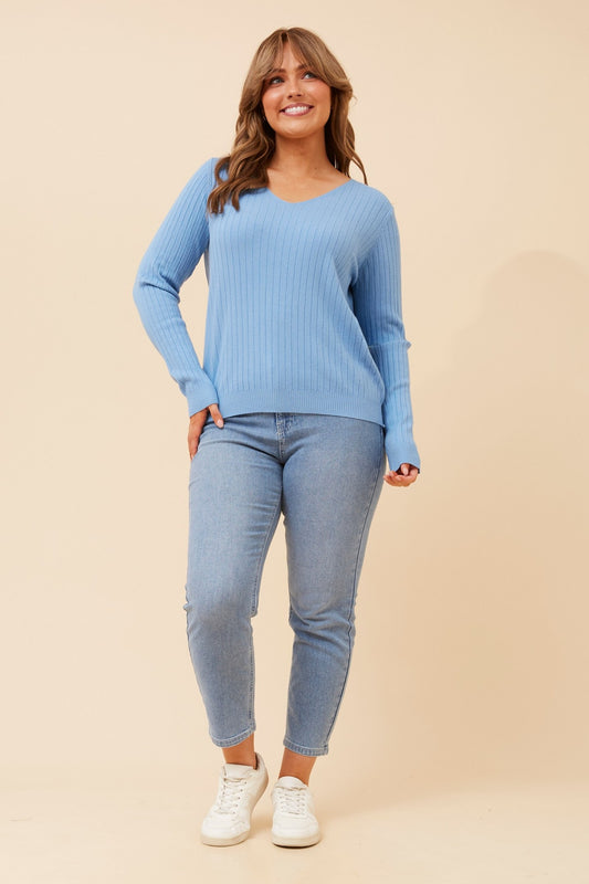PAZ SOLID KNIT PULLOVER