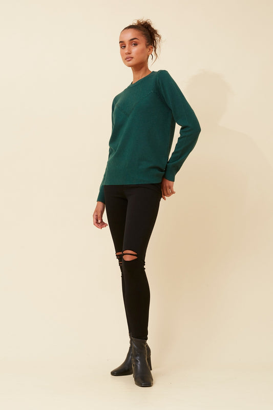 ANGIE DIAMANTE KNIT PULLOVER