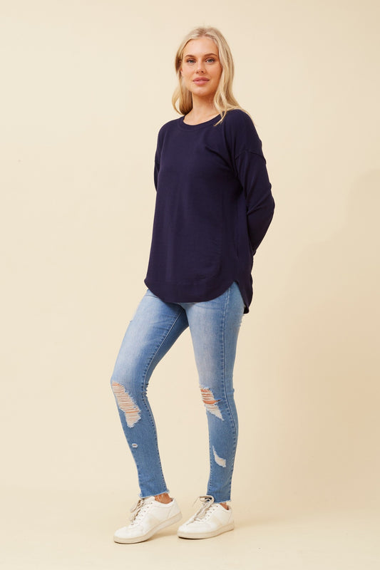 HARLON SOLID KNIT PULLOVER