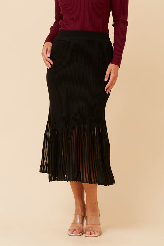 GERDY WOOL BLEND MIDI SKIRT