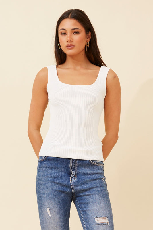KIENNA SLEEVELESS KNIT TOP