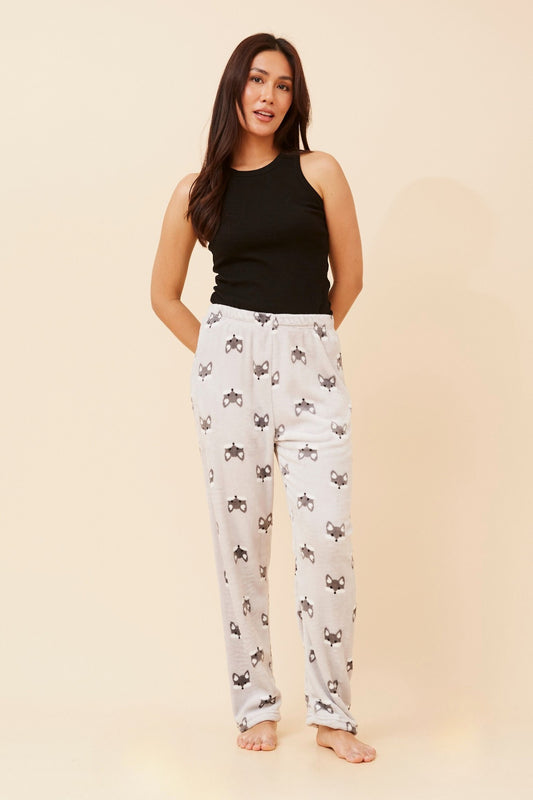 LEE FOX PRINT PLUSH PYJAMA PANTS
