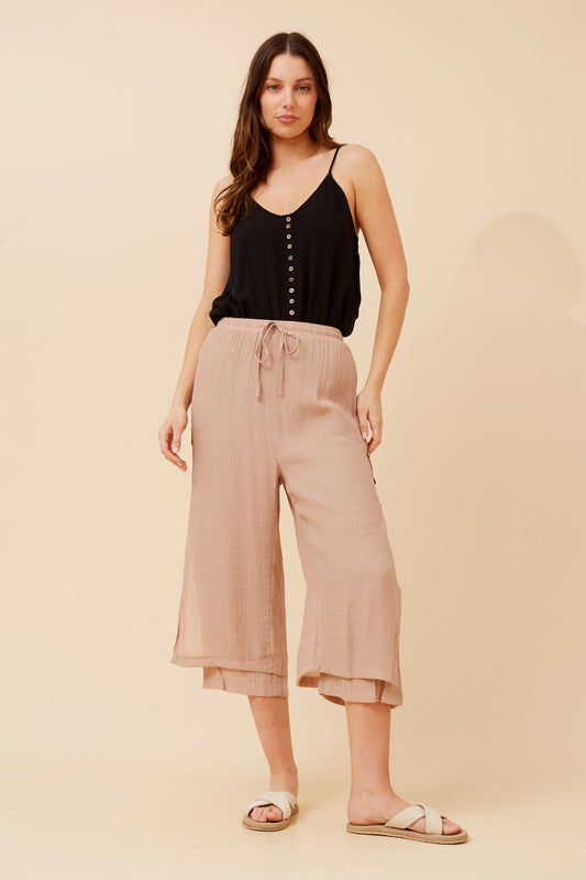 DAMIANA BUTTON DETAIL CULOTTES
