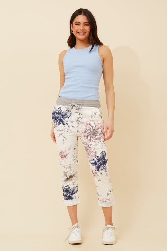 GINNA FLORAL JOGGER PANTS