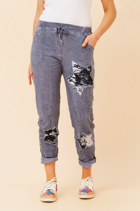 JANJA SEQUIN JOGGER PANTS