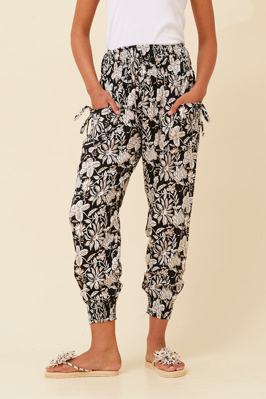 FLORAL PRINT HAREM PANTS