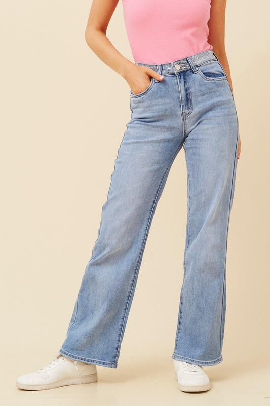 FABIENNE DIAMANTE DENIM PANTS