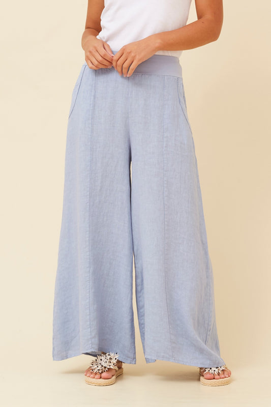 AMILITA WIDE LEG LINEN PANTS