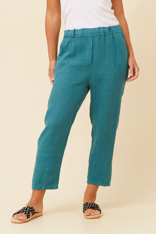 GENETTA SOLID LINEN PANTS