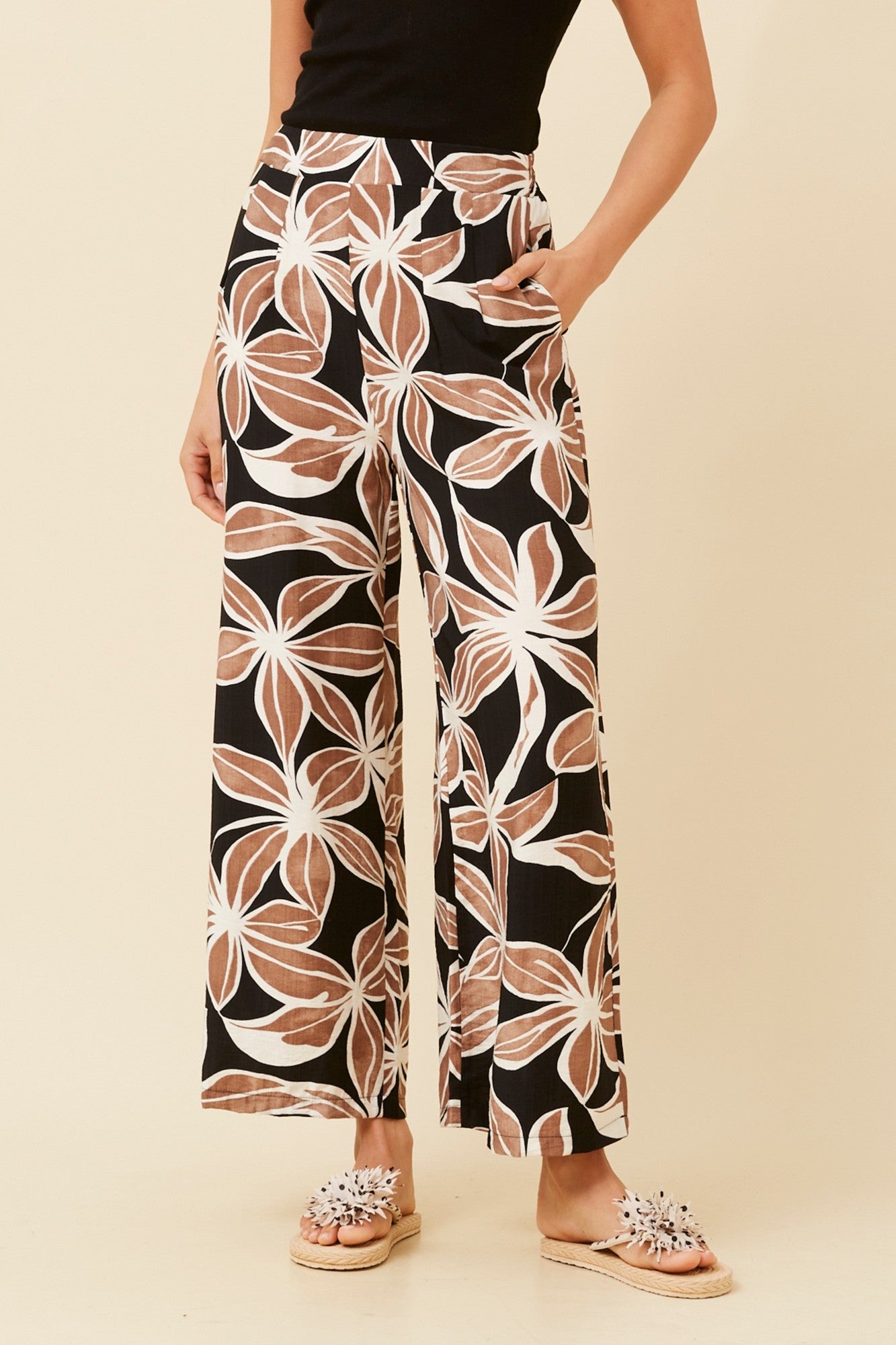 Loxana leaf print pants | Buy Online | Femme Connection