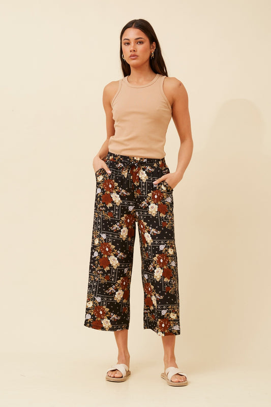 SUZE FLORAL  CULOTTE PANTS