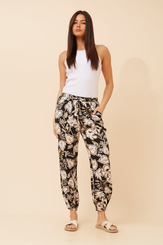 KNOXLEE ANIMAL PRINT JOGGER PANTS