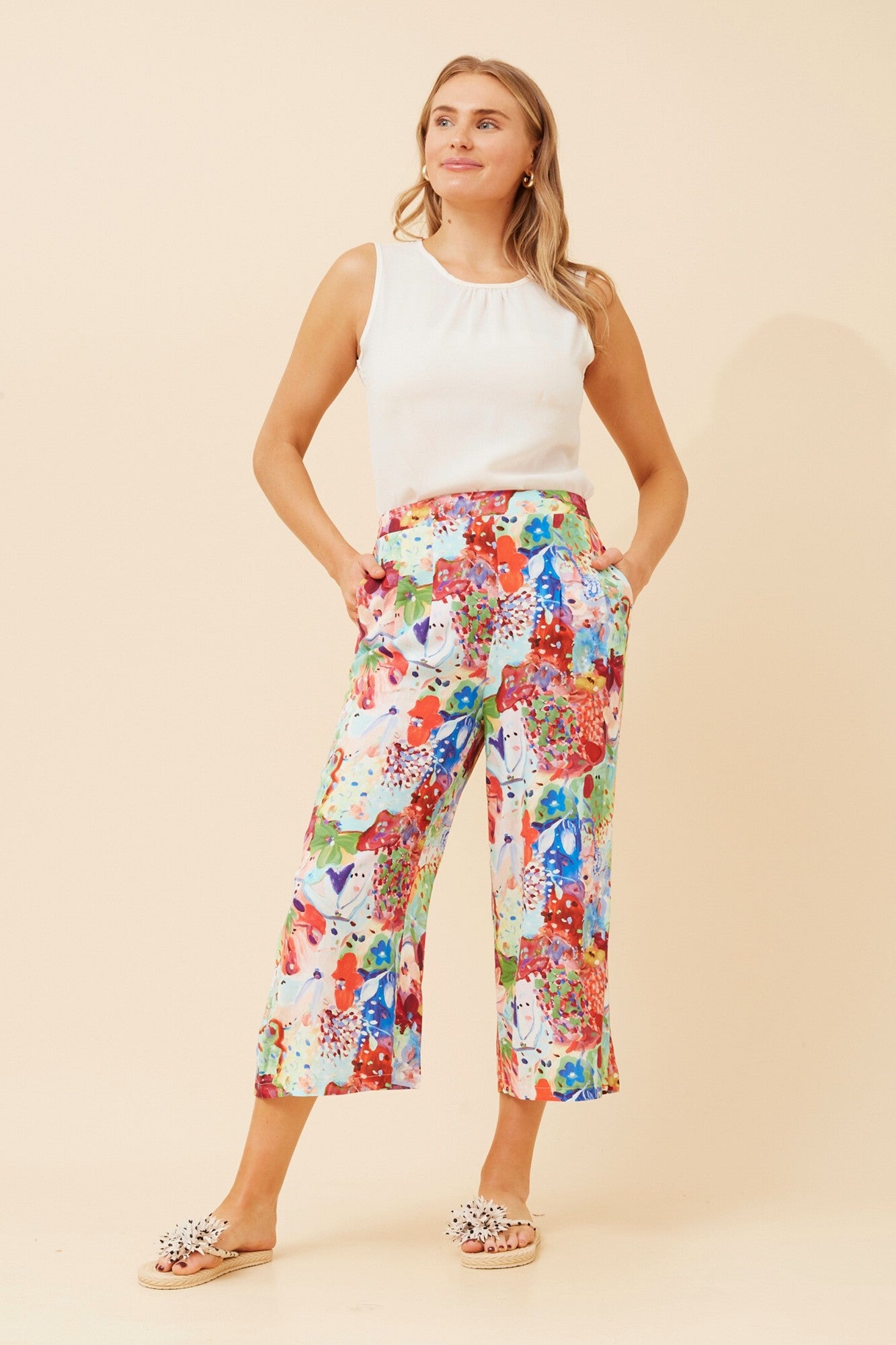 Oxana multicoloured culotte pants | Buy Online | Femme Connection