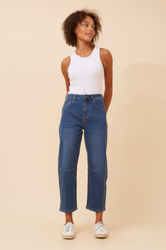MECONI DENIM BARREL PANTS