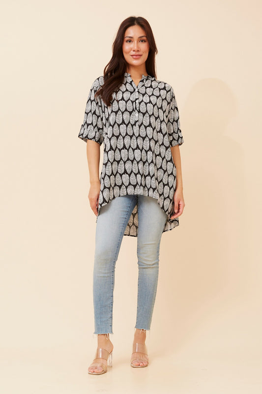 LURICE LEAF PRINT TOP