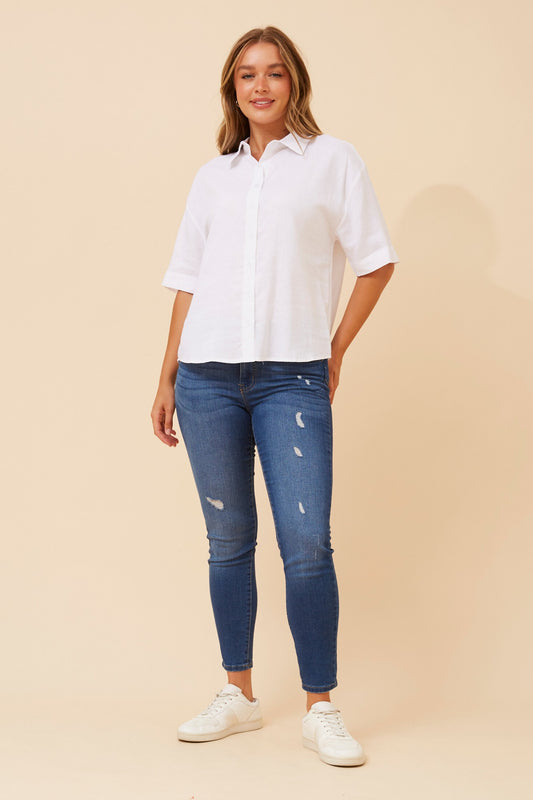 CALEB LINEN BLEND TOP