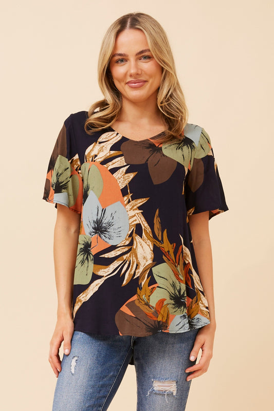 SONIA TROPICAL PRINT TOP