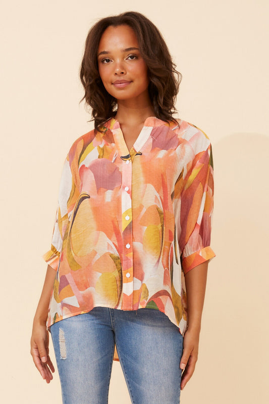 BELINA ABSTRACT PRINT SHIRT