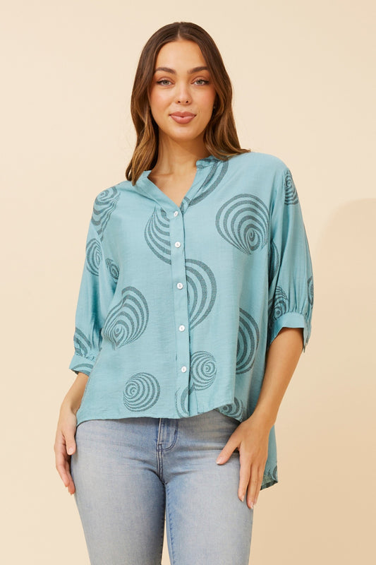 BELINA ABSTRACT PRINT SHIRT