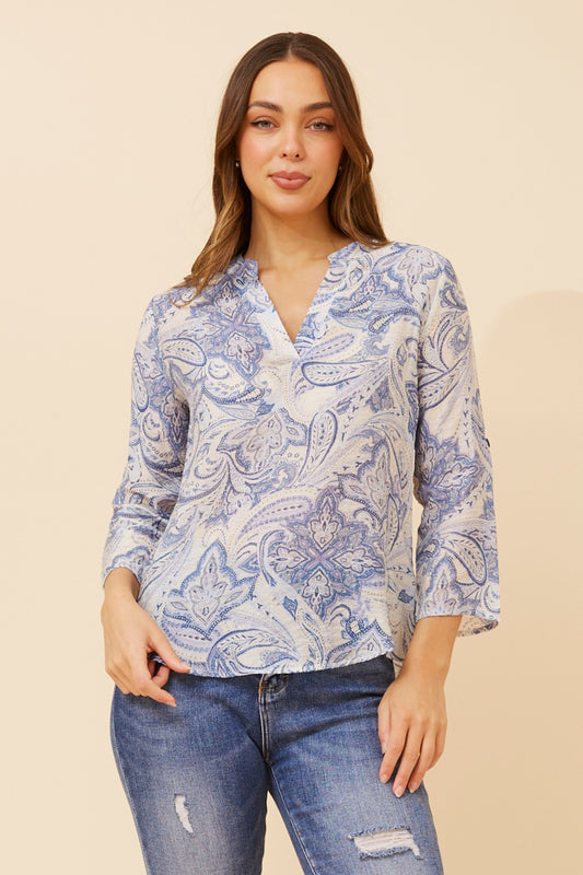 SPICY PAISLEY PRINT TOP