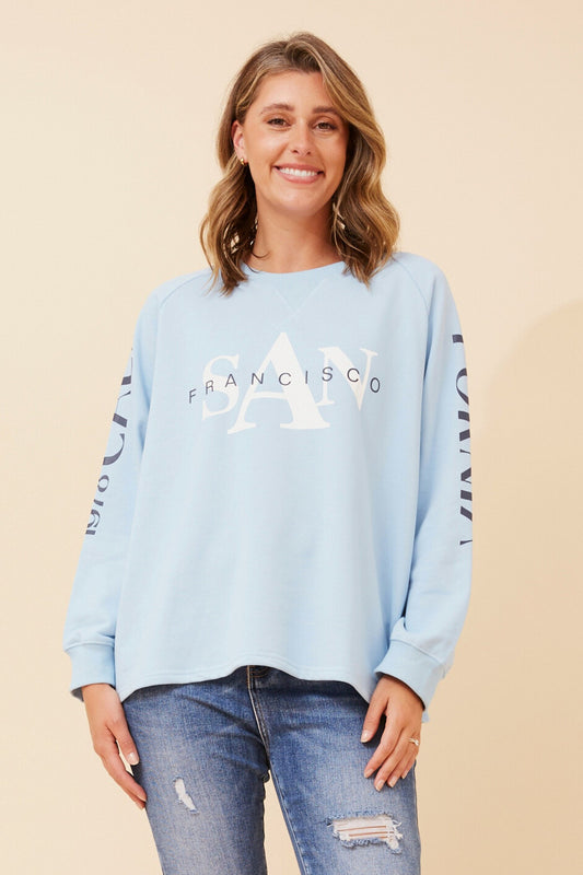 HUETTE GRPHIC PRINT JUMPER