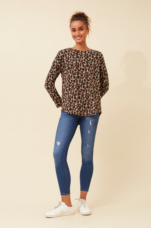 OLISA ANIMAL PRINT TOP