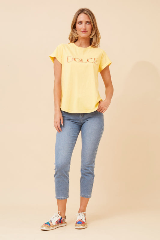 ROSLET DIAMANTE DETAIL T-SHIRT