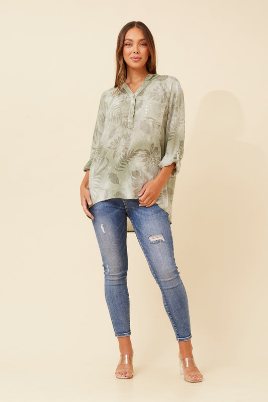 ROSETTA LEAF PRINT TOP