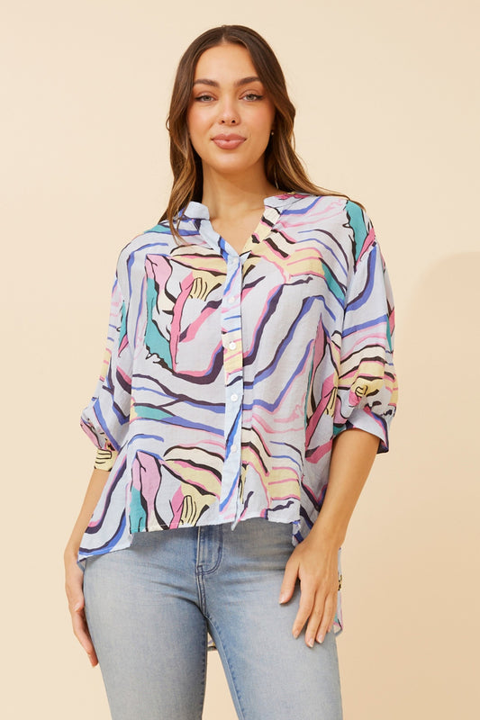 BELINA ABSTRACT PRINT SHIRT