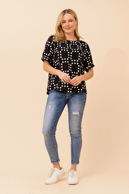 OSMOND POLKA DOT PRINT TOP