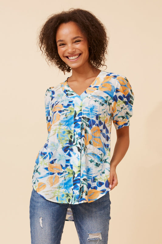 RAYLIN ABSTRACT PRINT TOP