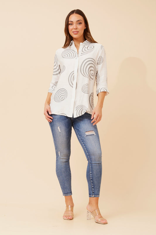 ZERLIN ABSTRACT PRINT SHIRT