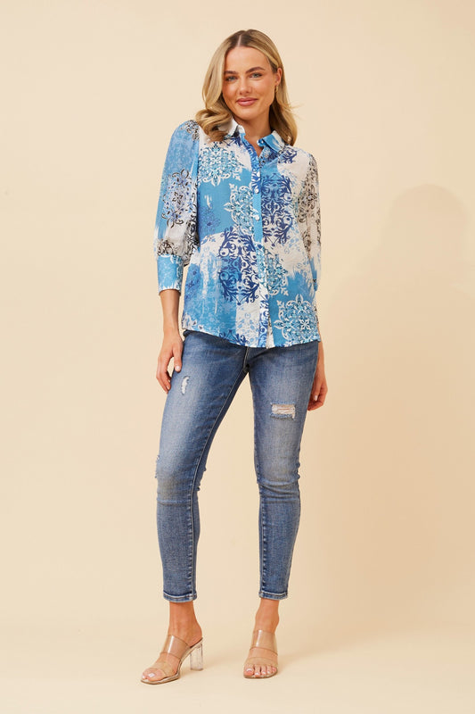 ISHLA TILE PRINT SHIRT