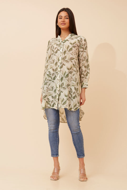 JANSON LEAF PRINT SHIRT