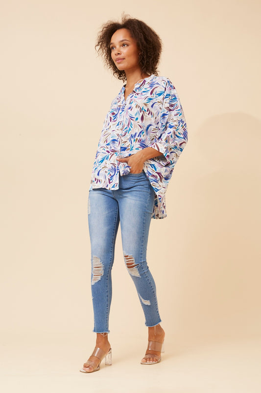 BELINA ABSTRACT PRINT SHIRT