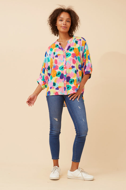 BELINA ABSTRACT PRINT SHIRT
