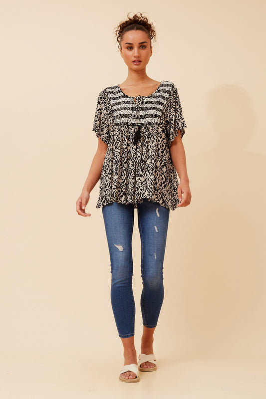 VIMALA ABSTRACT PRINT TOP