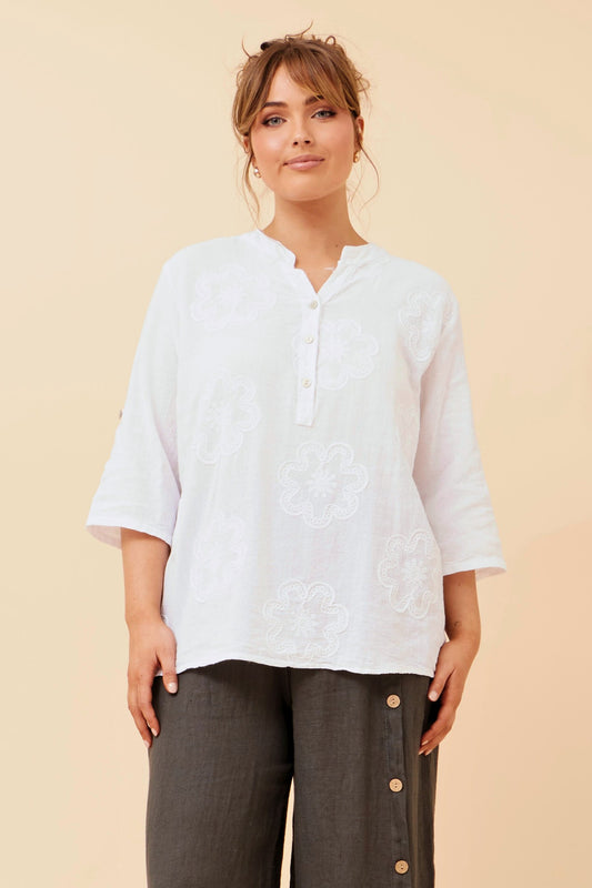 ROSETTI FLORAL EMBROIDERED TOP