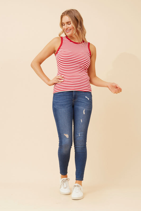 ROSEMARY STRIPE PRINT TOP