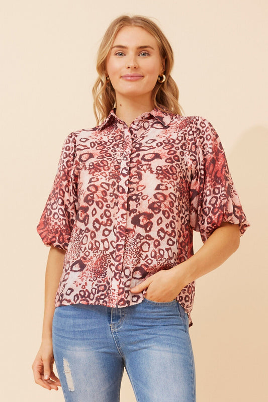 WILKIE ANIMAL PRINT BLOUSE
